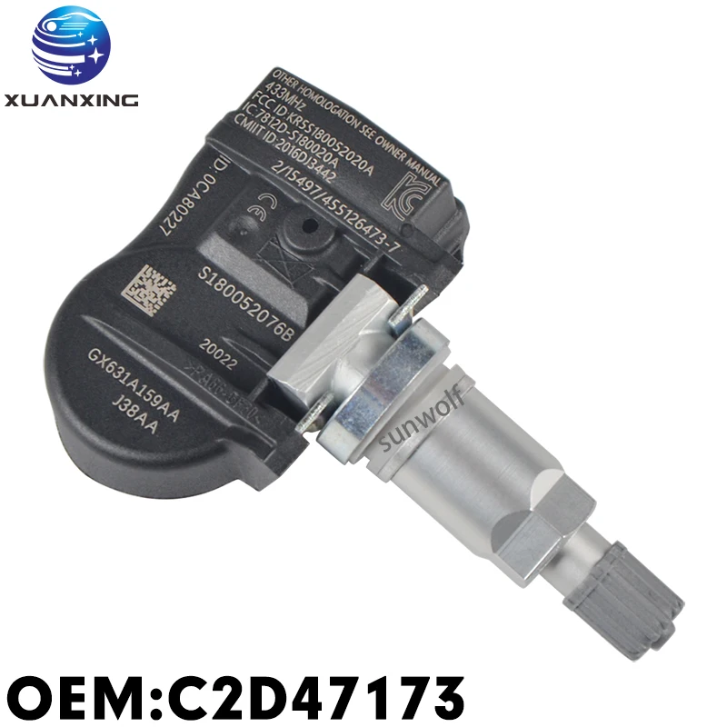 

C2D47173 Tire Pressure Sensor Monitoring System TPMS 433Mhz For LAND ROVER Discovery Freelander Range Rover JAGUAR XE XF XJ