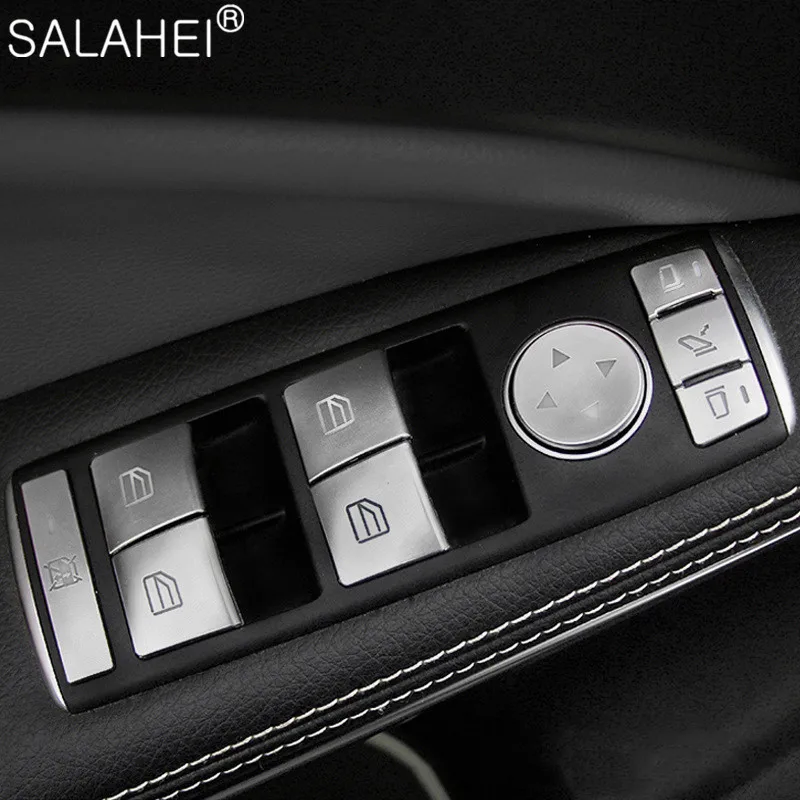 

Car Window Button Sticker Knob Cover Stickers Interior Modified For Mercedes-Benz Old E C-Class GLK CLA GLA ML GLE