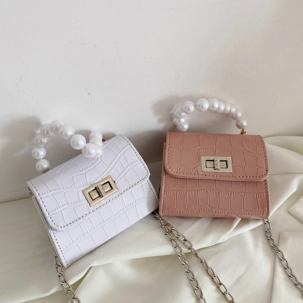 

Винтажная Женская однотонная сумка-мессенджер через плечо с тиснением под аллигатора, повседневная женская маленькая сумочка на цепочке с ...