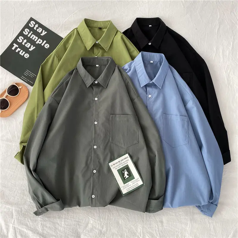 

Korean Style Women Ladies Loose Casual Long Sleeve Shirt Blouse