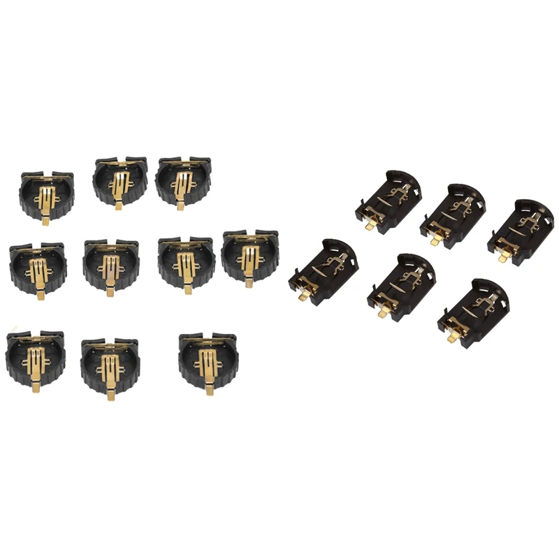 

16 Pcs Plastic Housing Button Cell Battery Sockets Holder Case, 6 Pcs CR2032 & 10 Pcs CR1220