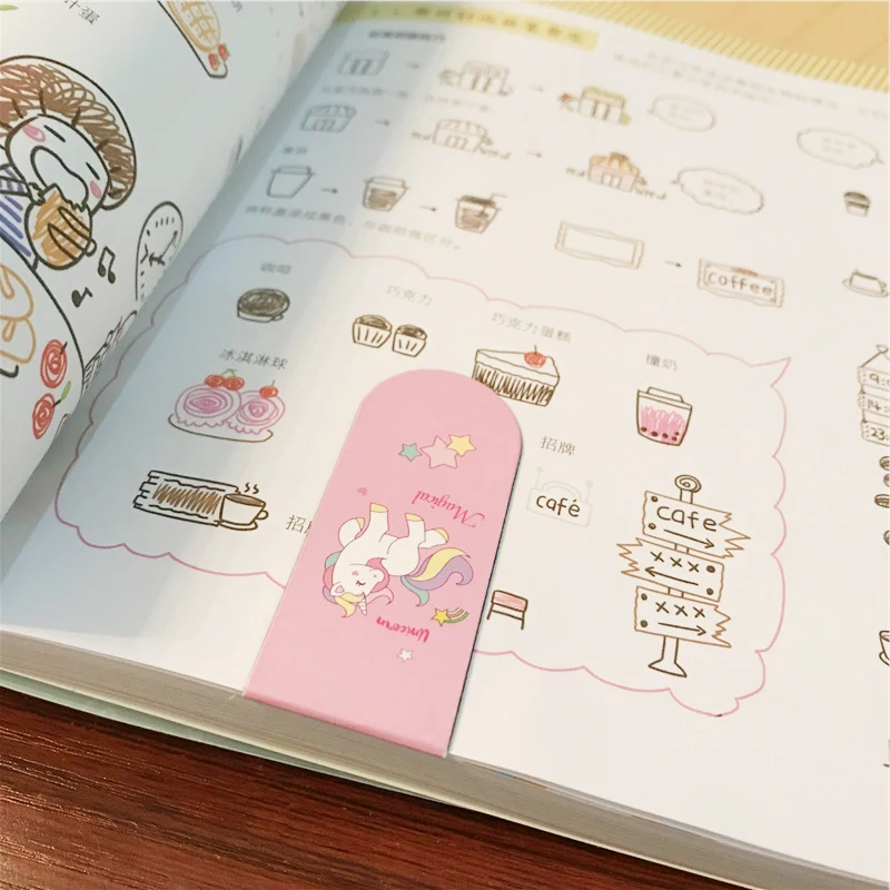 4 шт./компл. мультяшный Единорог фламинго вишня Сакура необычный бумажный зажим