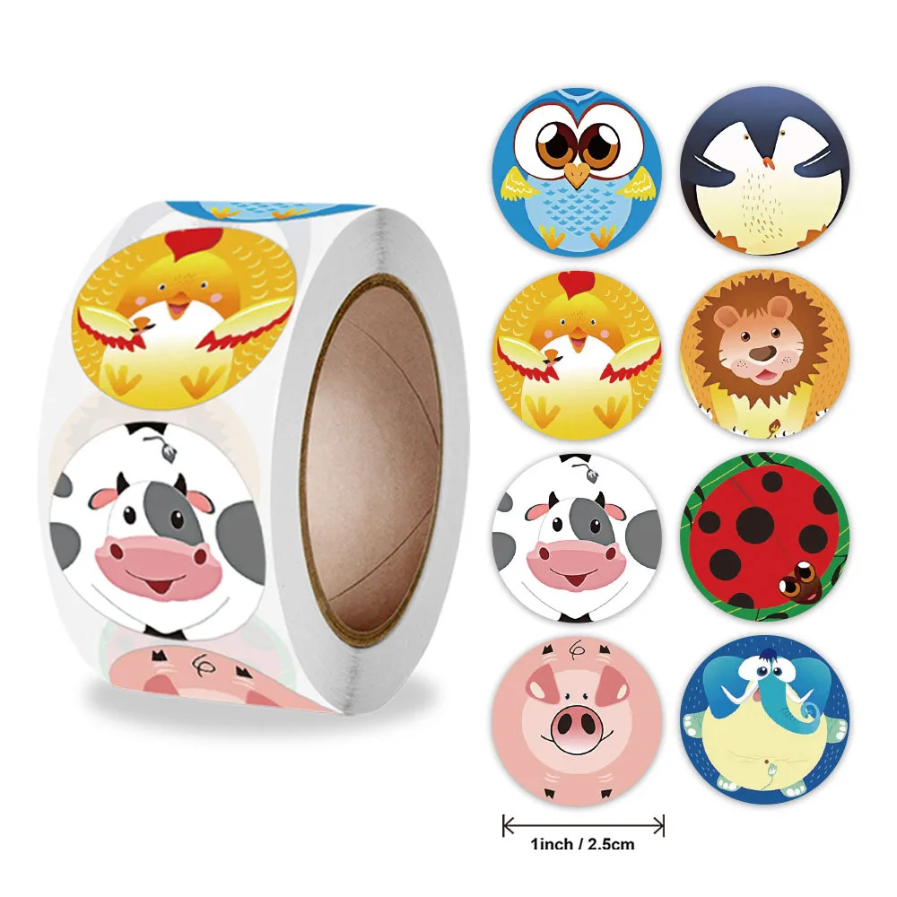 

Qiduo 500pcs Animals cartoon Stickers for kids classic toys sticker school teacher reward sticker Various styles pretty stickers