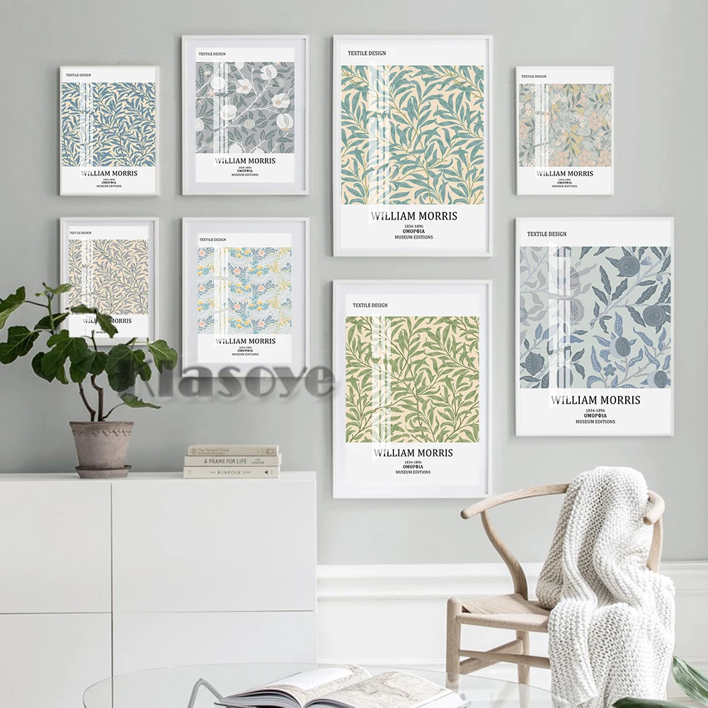 

William Morris Famous Classic Poster Retro Art Canvas Painting Exhibition Museum Prints Art Wall Picture Modern Home Room Decor
