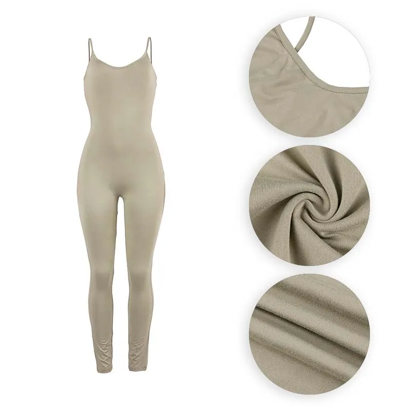 

ZKYZWX Sexy Solid Strap Bodycon Rompers Womens Jumpsuit Summer 2021 Sport Overalls One Piece Club Birthday Outfits Loungewear