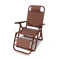 household recliner rattan chair rattan woven backrest folding lunch break balcony household leisure chair