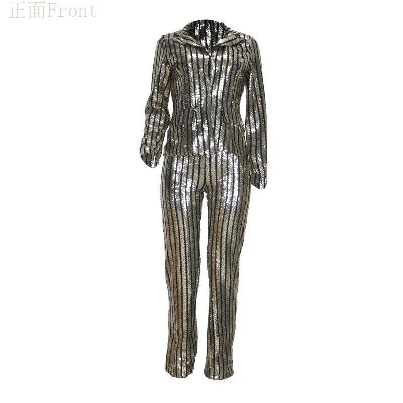 

Woman Blazer Suit Sequin Ladies Blazers Work Suits Women Suits Traje Mujer Blazer Y Pantalon Women Blazer Office Business Wear