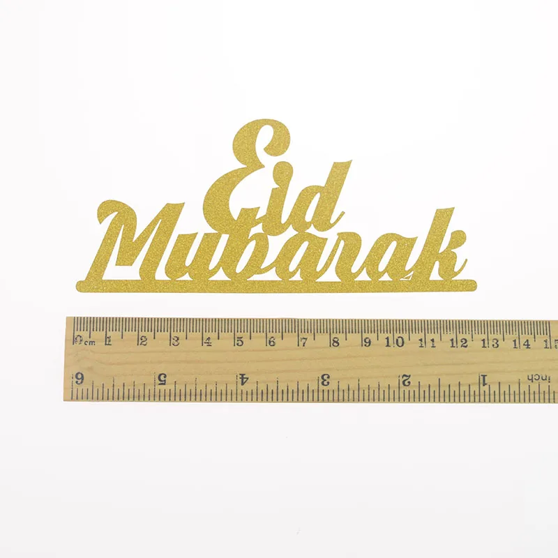 

Gold Eid Mubarak Cake Toppers DIY Cupcake Topper Cake Flags Kids Birthday Wedding Bride Party Ramadan Muslim Eid Baking Decor