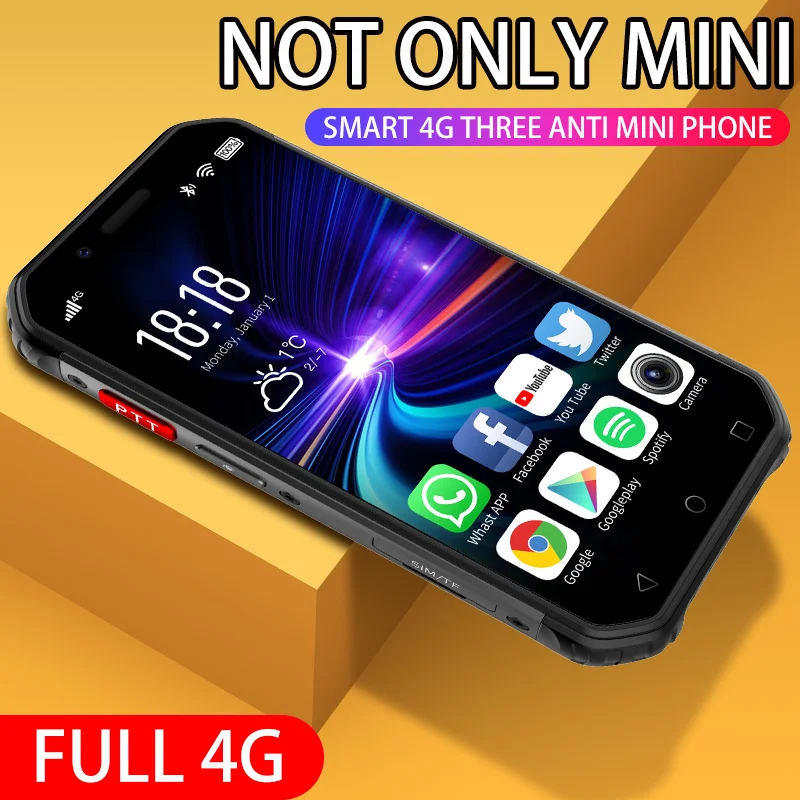 4G Waterproof Pocket Smartphone 3GB 32GB Android 6.0 Mobile Phone  3 inch Face ID Unlock PTT NFCQuad Core 1900mAh Cellphone M31