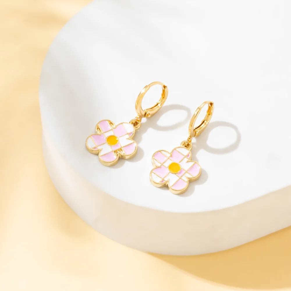 Модные серьги с бабочками и цветами для женщин милые цветные Серьги мультяшным