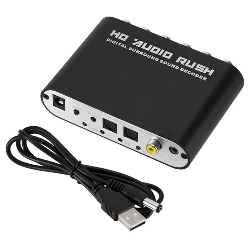 Цифровой аудио декодер 5 1 канальный оптический SPDIF/коаксиальный Dolby AC3/DTS