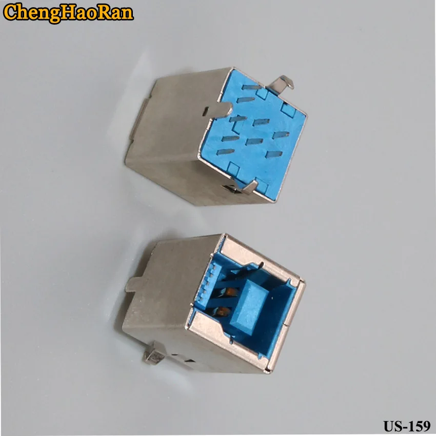 ChengHaoRan 2 шт./лот USB 3 0 гнездовой/гнездовой разъем BF 180 градусов штекер Тип B