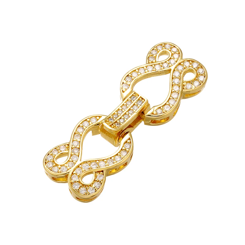 Gold Juya DIY натуральный камень жемчуг бижутерия ручной работы компоненты золото/серебро застежка замок застежки аксессуары - Цвет: Gold