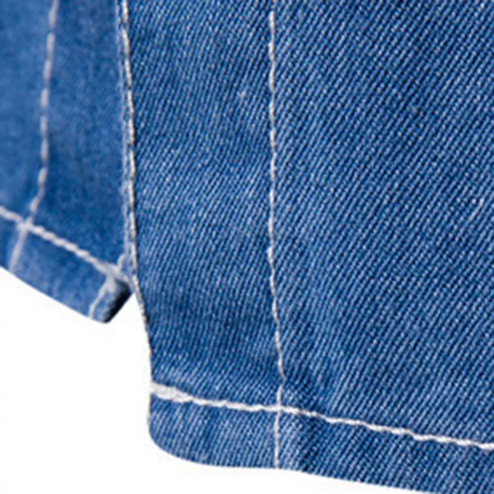 

2021 NEW Men's Fashion Casual Denim Long Sleeve Shirt Plus Size Tops Washed Slim Denim Lepel Shirt