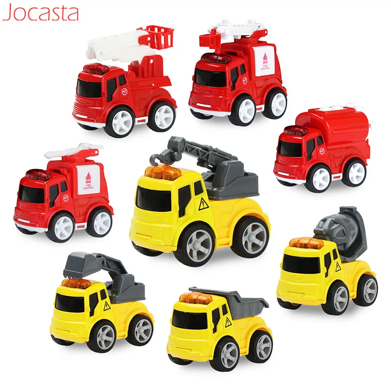 Мини модель автомобиля из сплава 4 шт./компл. 2 стиля конструкция пожарной машины