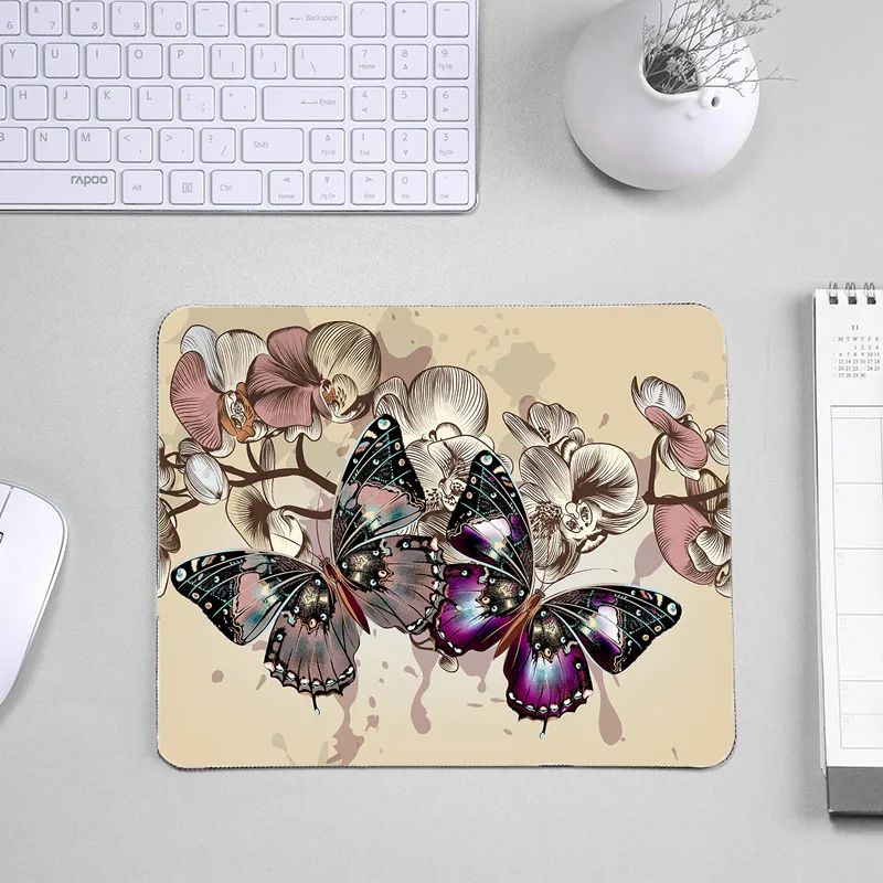 

Many Butterfly Pattern Choice Animal Cat Dog Pets Diy Pc Computer Mousepad For Gamer Gaming Player 210x260x2MM Tablemat