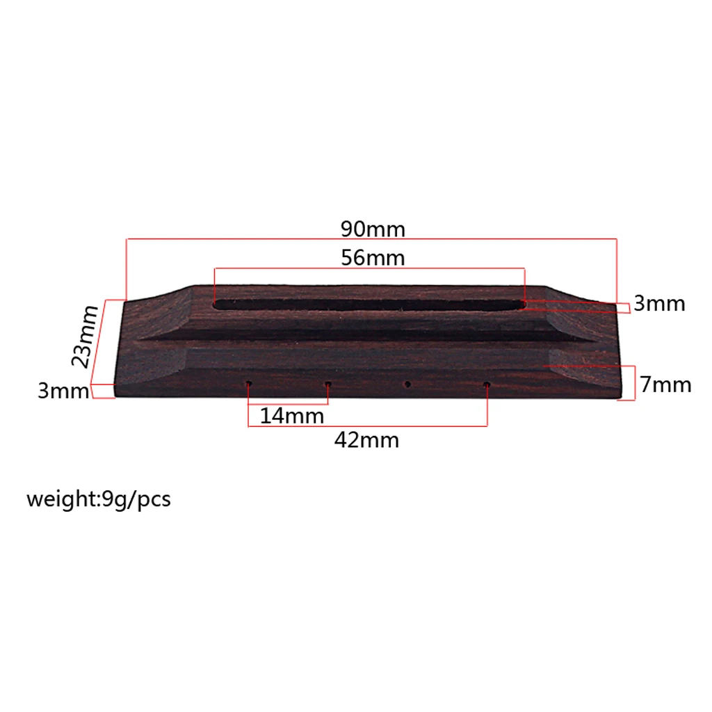 

4 String Bridge Grooved For Classical Acoustic Guitar DIY Accessory New