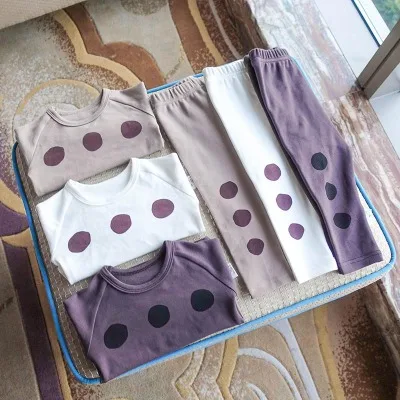 2020 комплект одежды с длинными рукавами для маленьких мальчиков и девочек