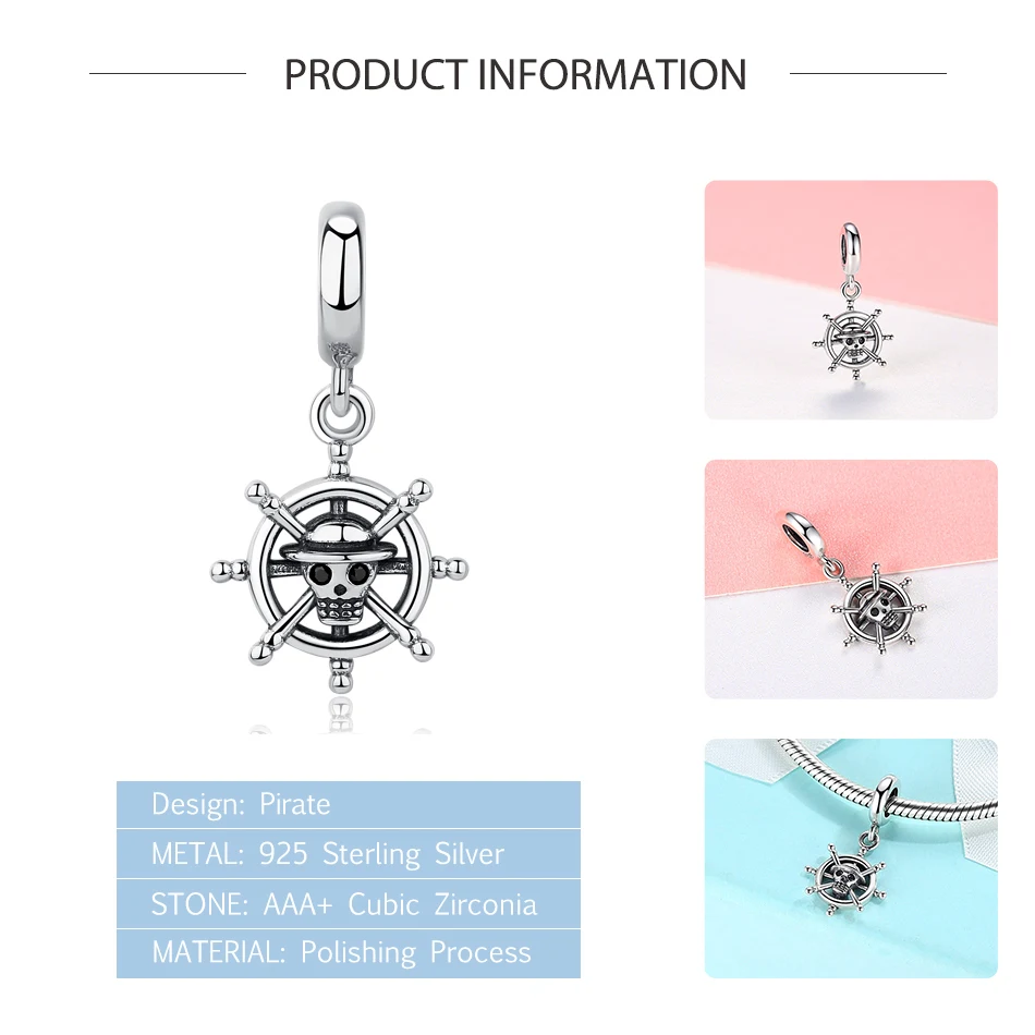 Модный кулон в виде черепа Очаровательные бусы подходит для браслета ожерелье