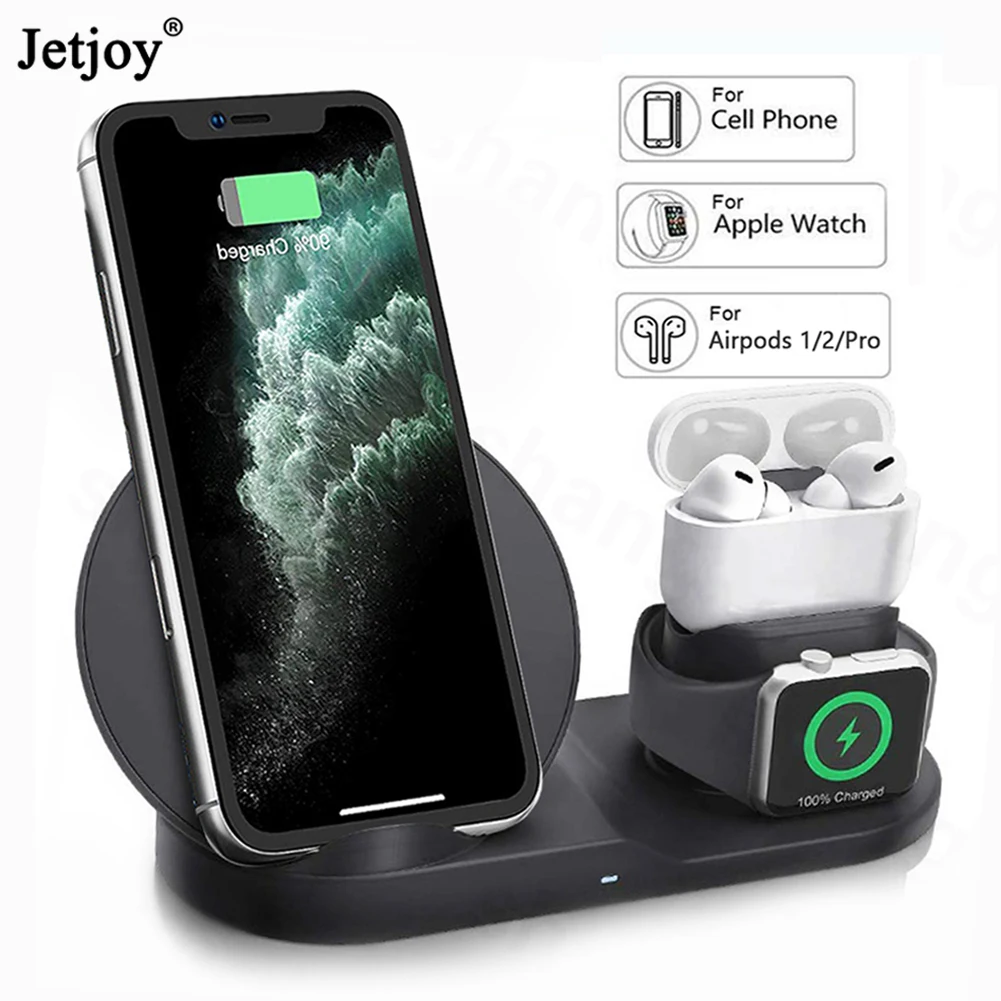 3 в 1 Qi Беспроводная зарядная подставка для iPhone 11 Pro Max X XS XR 8 быстрая док станция Apple