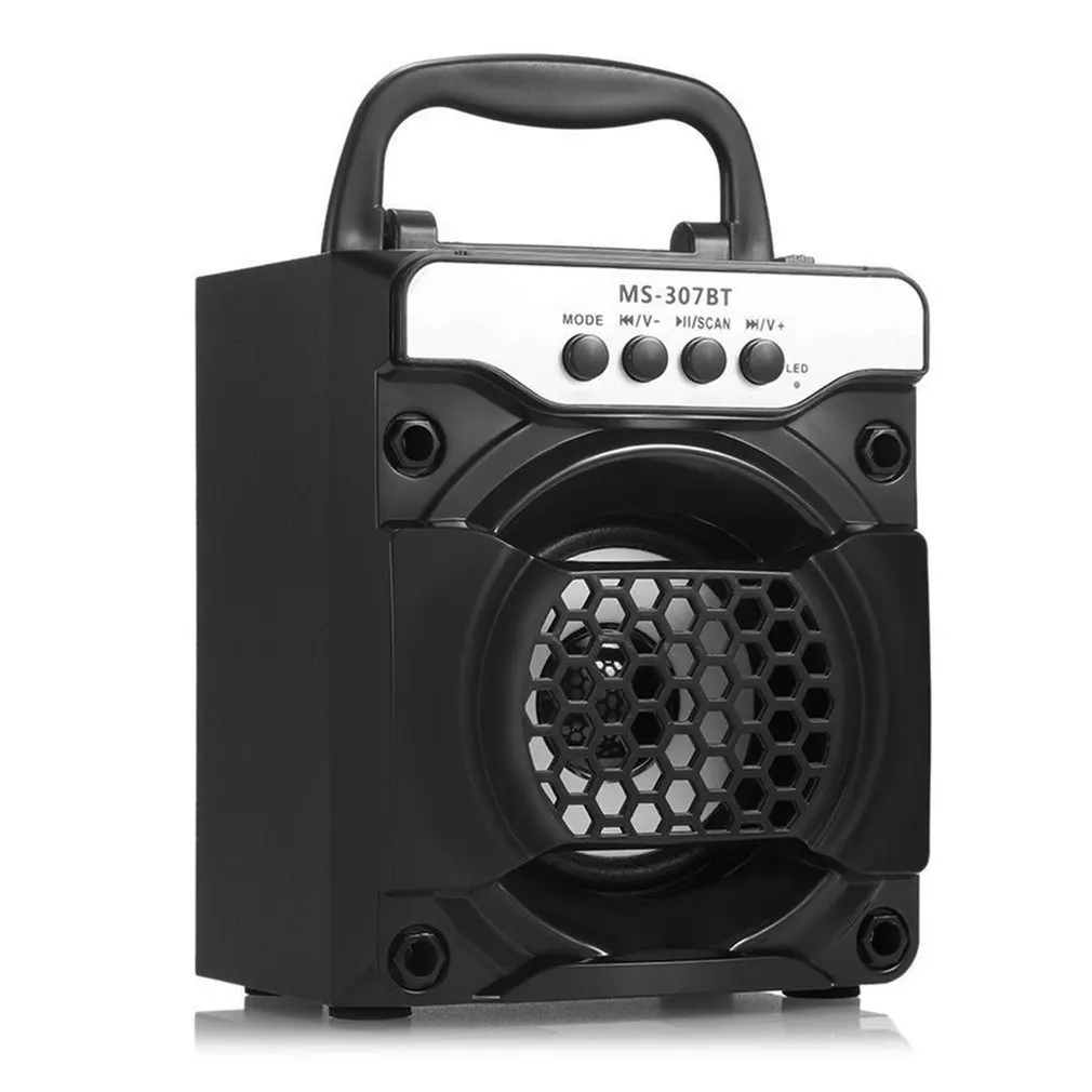 MS-307BT Portable Wireless Speaker With LED Lights AUX USB2.0 Support TF Card For Outdoor And Indoor | Электроника
