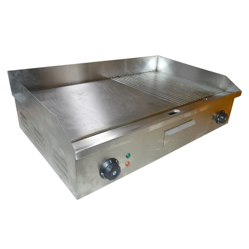 1pc fy 822a stainless steel flat pan electric griddles and grooved electric griddle grooved electric fried pans free global shipping