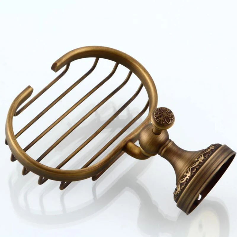 

Soap Basket Antique Brass Wall Hook Retro Home Decoration Bathroom Pendan