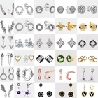 Женские серьги-гвоздики из серебра 2021 пробы, с подвеской в виде сердца