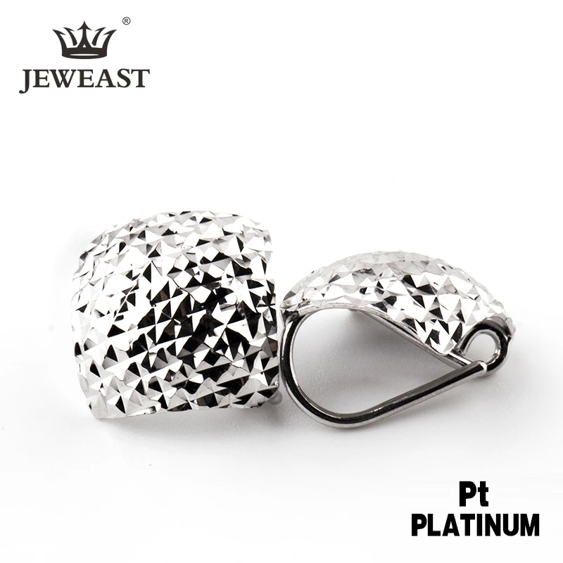 Серьги GSUNG Pt950 из чистого золота серьги настоящего платины и твердого блестящие