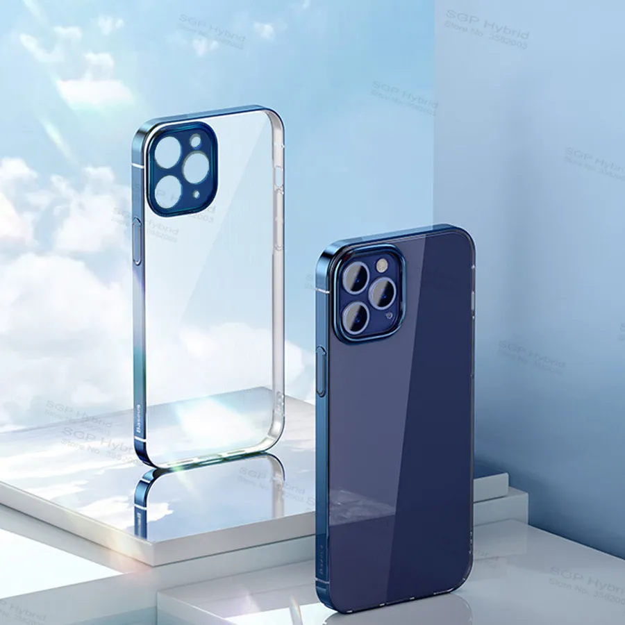 plating phone case for iphone 12 pro 12 mini transparent back case for iphone 12 pro max 12pro soft tpu case cover coque shell free global shipping
