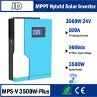Гибридный солнечный инвертор 3500 Вт MPPT, немодулированный синусоидальный сигнал 24 В 220 А, контроллер заряда солнечной батареи В 50 Гц60 Гц, автономный инвертор с Wi-Fi