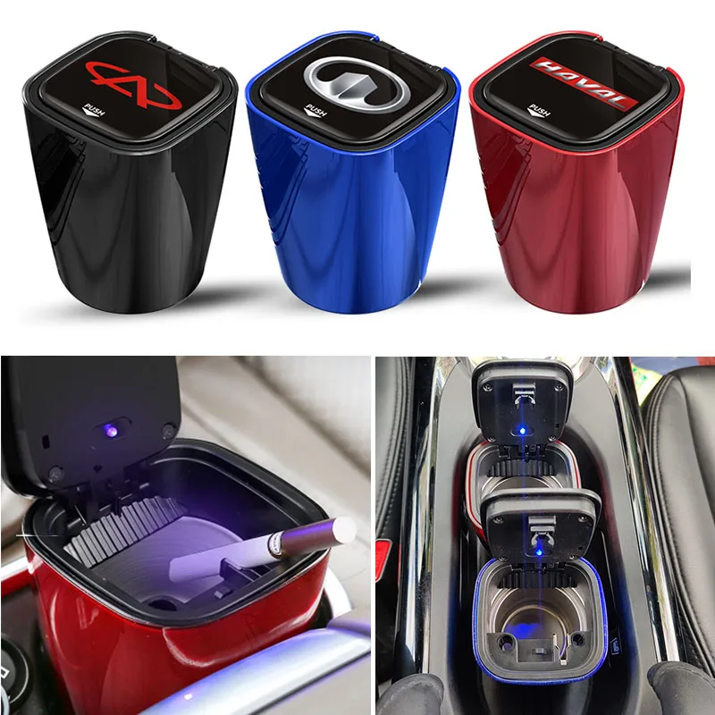 

Car Ashtray LED Light Storage Cup Cigar Container for Citroen C2 C3 C4 C5 X7 B7 Aircross Vtr Berlingo Ds3 Saxo Interior Details