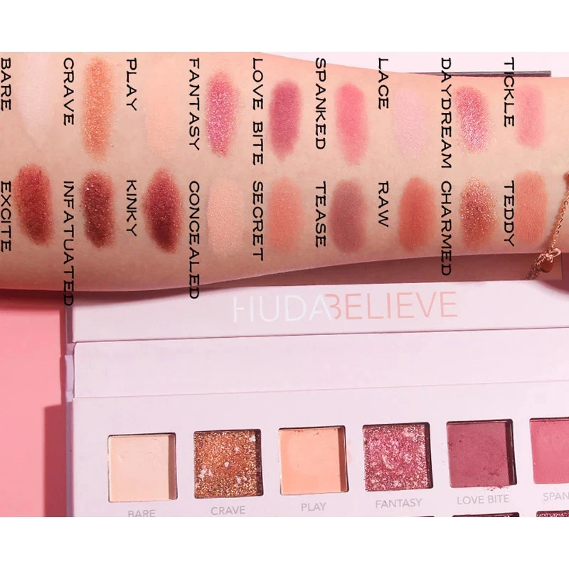 18 цветов палитра теней для век телесного цвета металлик высокий мерцающий