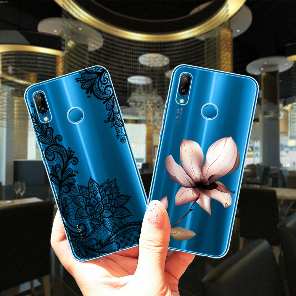 Силиконовый чехол с изображением цветов мандалы для Huawei P40 Lite E Pro мягкий из ТПУ
