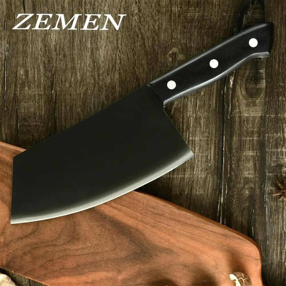 

ZEMEN мясника Ножи многоцелевой 7 дюймов Тесак Ножи легко нарезки измельчитель мяса на кости Veget птицы Кухня инструмент