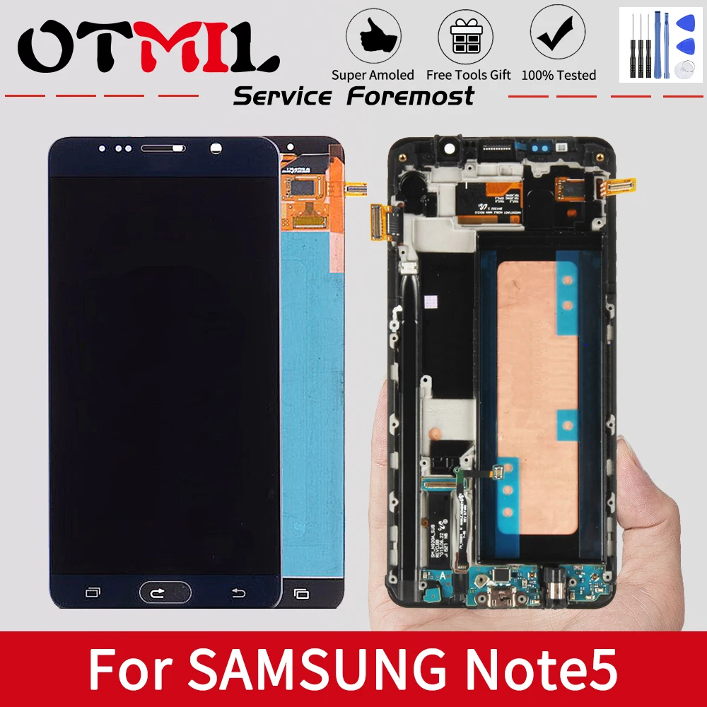 ЖК дисплей Super AMOLED 5 7 ''для SAMSUNG Note сенсорный экран дигитайзер N920A N9200 N920C SM N920 LCD