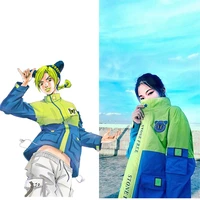 anime jojos bizarre adventure cosplay costumes jolyne cujoh coat jacket green outdoor tops