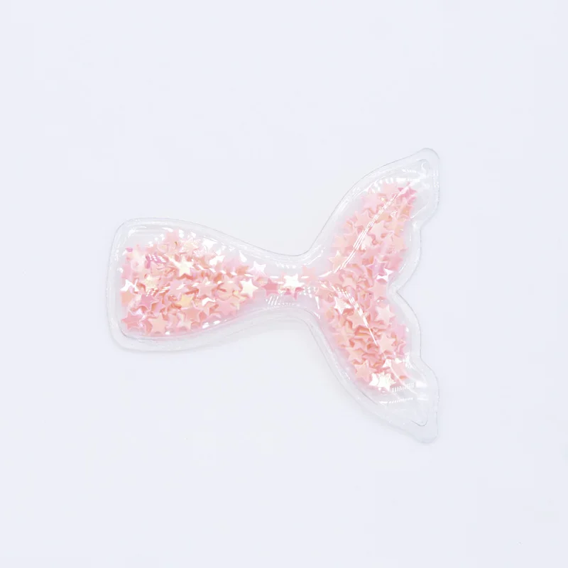 Korean Pink 60 шт. 55*50 мм наполнитель аппликации блёстками Русалка нашивки с хвостами для DIY торт Топпер Декор головные уборы заколки для волос H23 - Цвет: Korean Pink