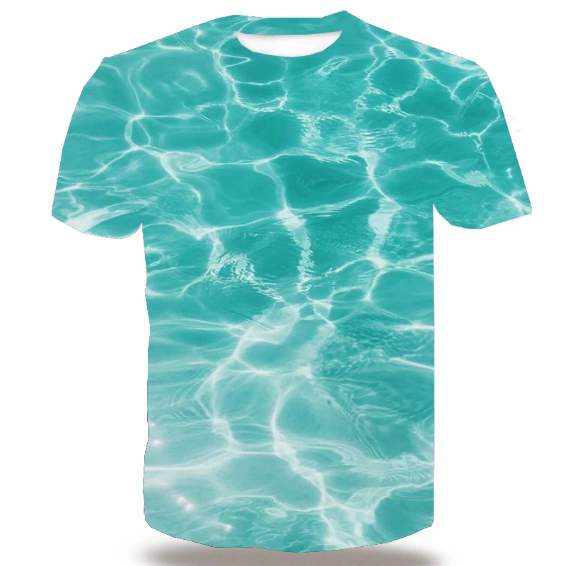 UNEY Гавайская Пляжная футболка с коротким рукавом пляжные топы футболки 3D