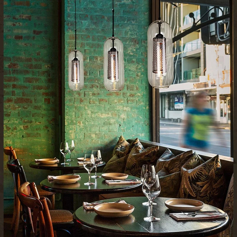 American Loft Industrial Wind Kitchen Dining &amp Bar Pendant Light E27 Retro Lamp Living Room Study Bedroom Lighting Fixture Avize |