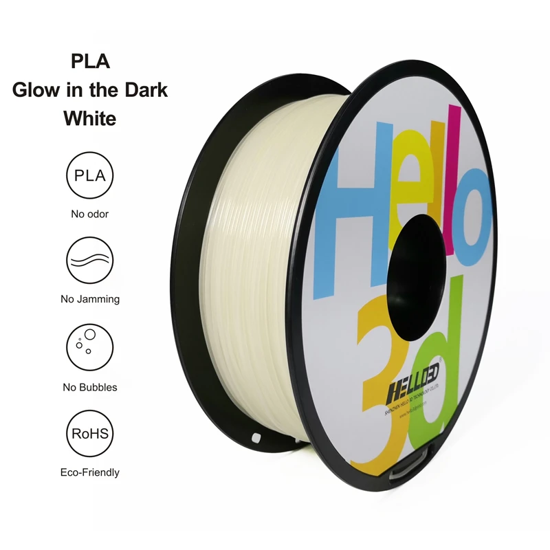 

3D Printing Filament PLA Glow in the Dark Luminous Rainbow Gradient Color 1.75MM 1 KG Polychromatic Luminescence White Orange