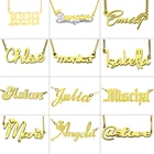 Ожерелье с именем на заказ из серебра 925 пробы, для мужчин и женщин