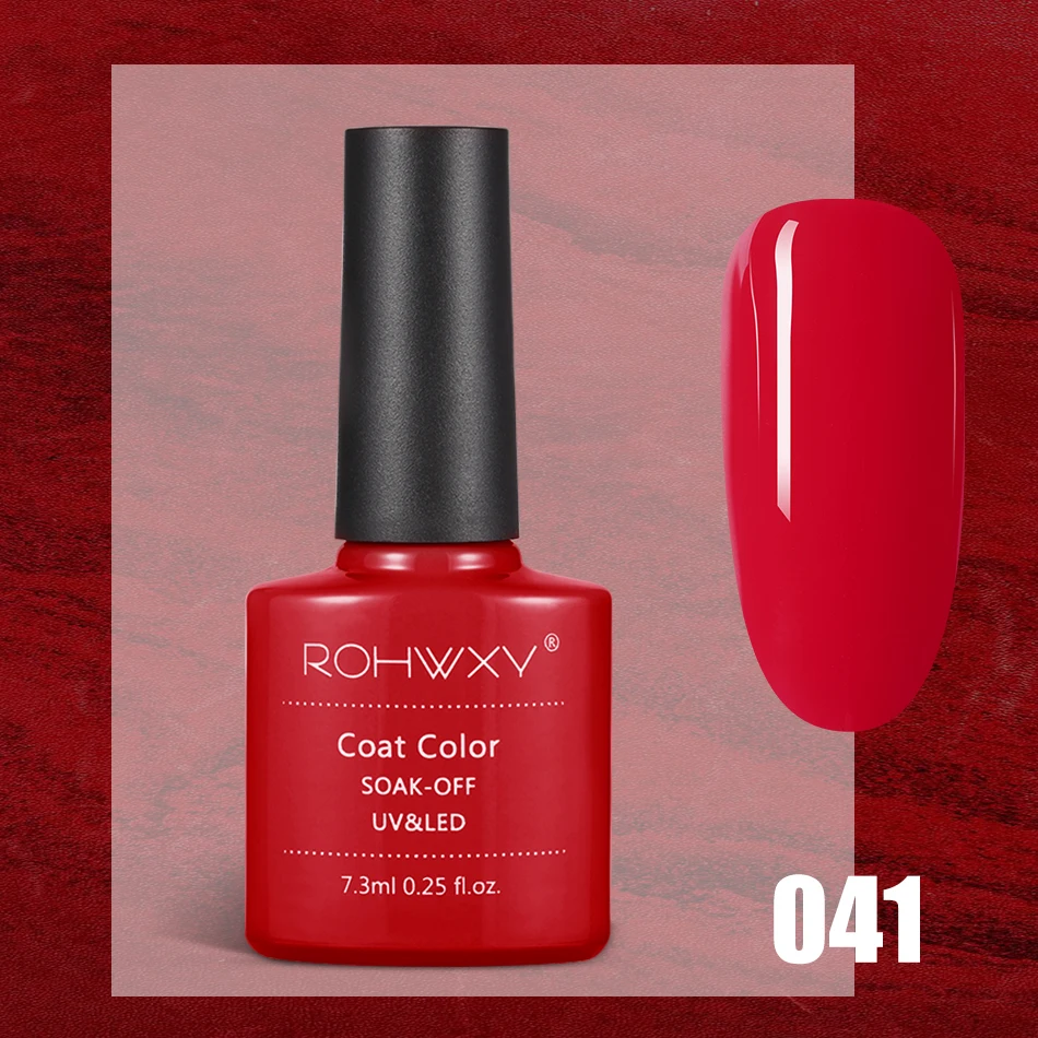ROHWXY УФ-гель для ногтей Гибридный лак для замачивания ногтей полуперманентный верхний Базовый лак для ногтей все для маникюра Гель-лак - Цвет: A041