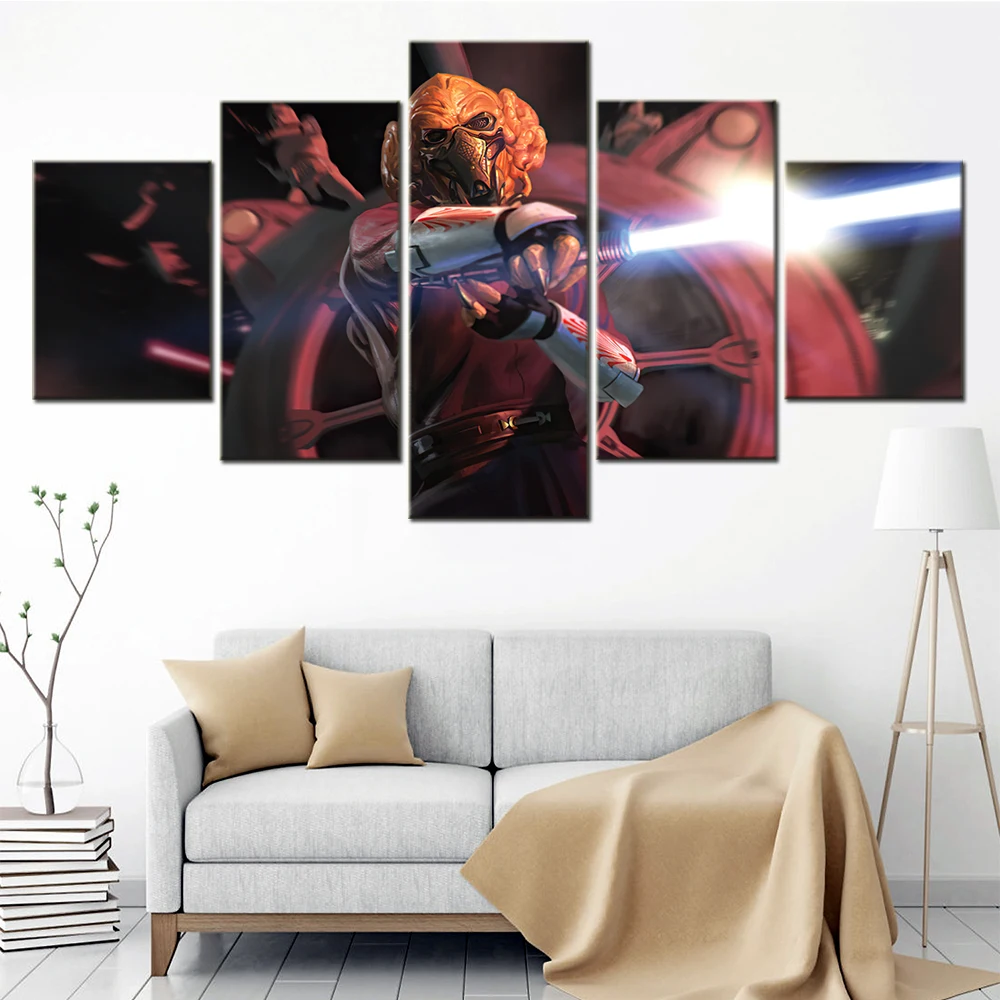 

5 Piece Painting Battle Of Anime Monsters Canvas Wall Art Posters Modern Modular Picture Living Room Decoration Free Shipping
