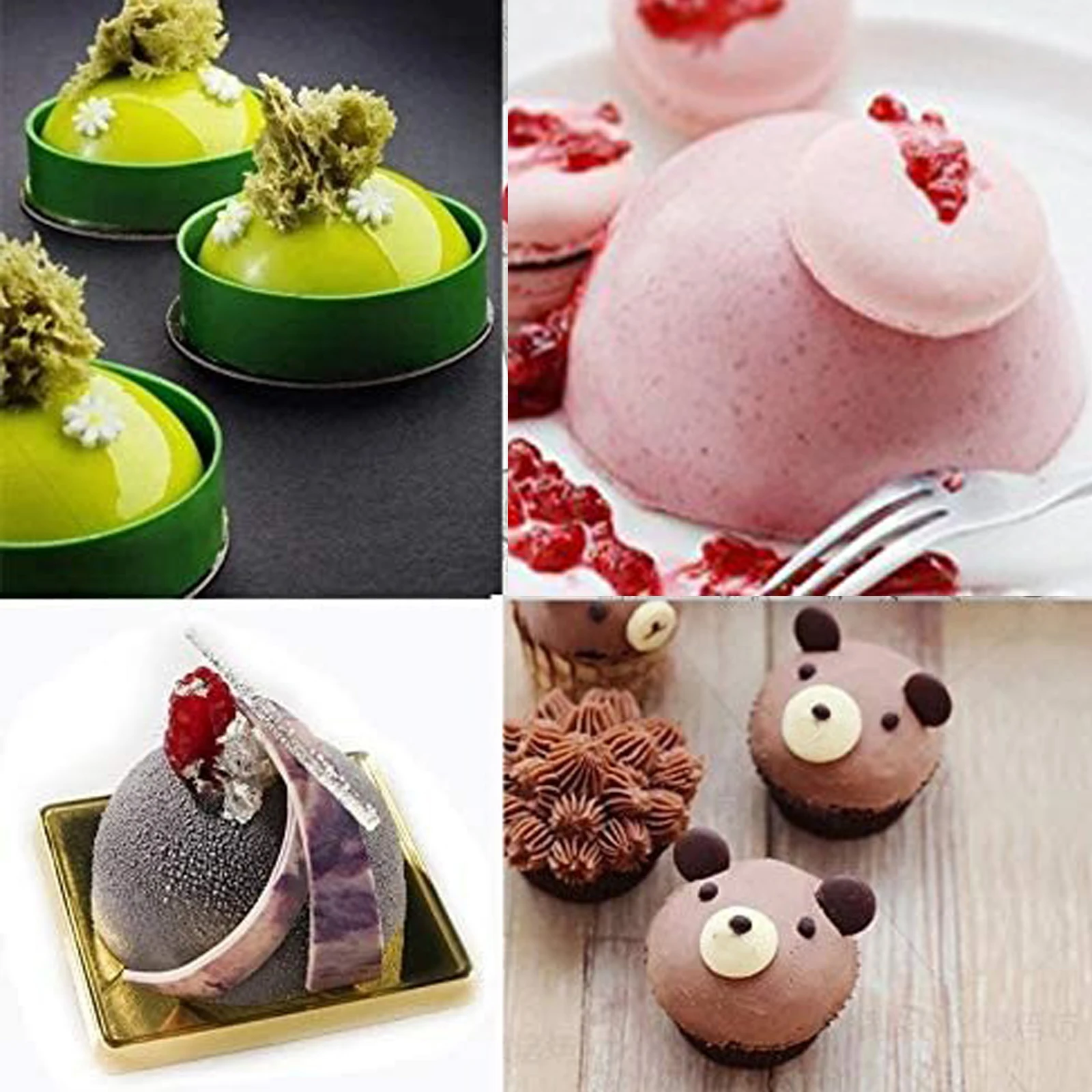 

Chocolate Sphere Mold Half Ball Mold Hemisphere Shape Silicone Chocolate Cake Mousse Dessert Baking Pastry Bakeware