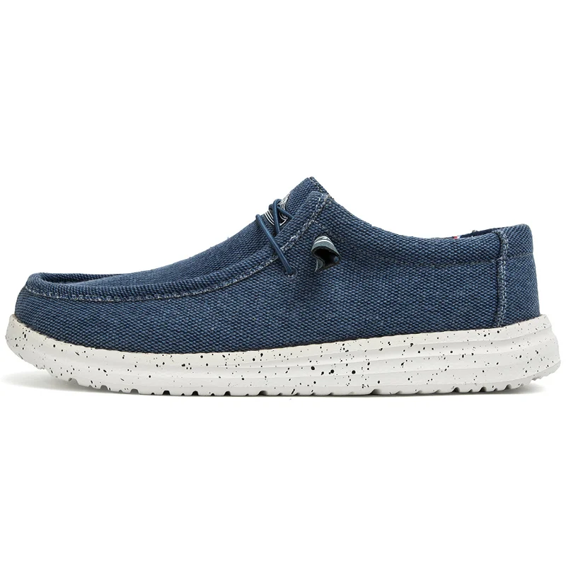 

2021 Summer New Men's Canvas Boat Shoes Outdoor Convertible Slip On Loafer Fashion Casual Flat Non-Slip Deck Shoes Big Size