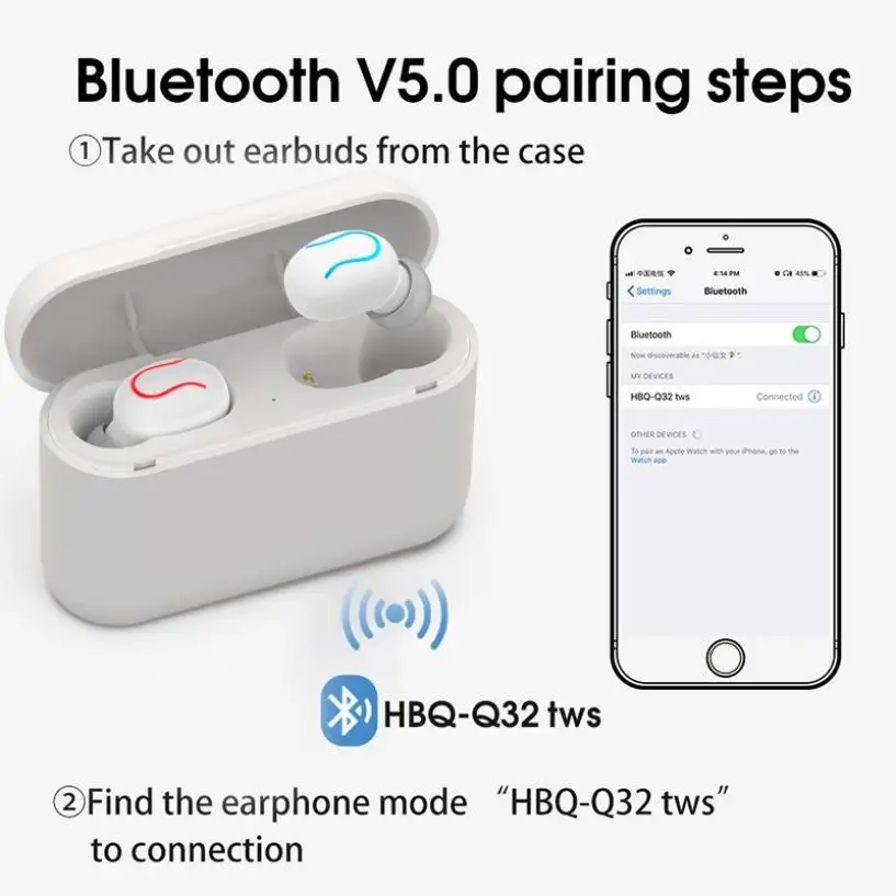 TWS беспроводные наушники Bluetooth спортивные Hifi стерео мини дропшиппинг игровая