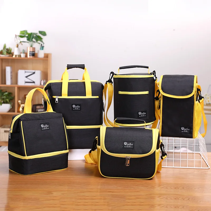 PACGOTH ткань Оксфорд цветная сумка для обеда женская мужская термо офисная