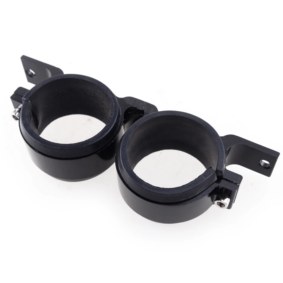 

Автомобильный двойной Кронштейн топливного фильтра для насоса крепежный зажим колыбель с резиновым скользящим покрытием подходит для 60 мм...