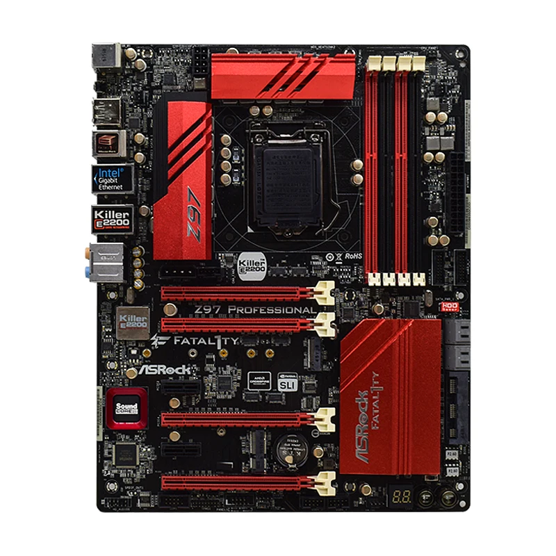 Günstig Z97 PROFESSIONELLE Für ASRock LGA1150 DDR3 Z97 PC Spiel Bergbau Motherboard Verwendet Intel Xeon Core I7 I5 I3 CPU USB3 PCIE 3rd Gen X16